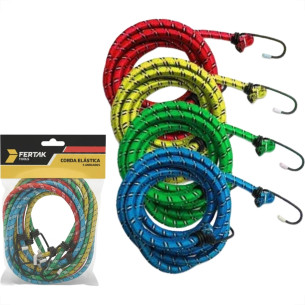 Elastico Para Bagageiro Fertak 1,2M Gancho Metal Pacote Com 4 Pecas