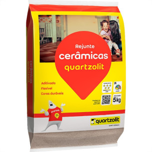 Rejunte Flex Quartzolit Platina 30Kg - 6 Pacotes Com 5Kg - Kit C/30 Quilos