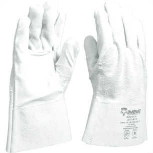 Luva De Raspa Imbat Cano Curto 7Cm - Kit C/10 Pecas