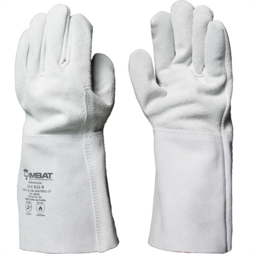 Luva De Raspa Imbat Cano Medio 15Cm - Kit C/10 Pecas