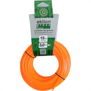 Fio De Nylon Para Aparador De Grama Equipesca Laranja 3,0Mm X 15M