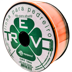 Linha Para Pedreiro Equipesca Trevo Laranja 100M - Kit C/5 Pecas