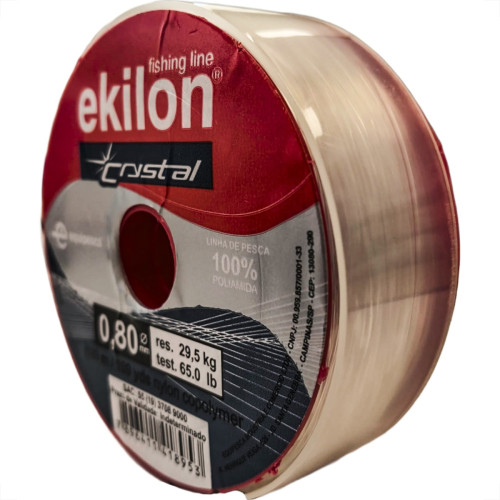 Linha Para Pesca Ekilon 0,80Mm Cristal 100M - Kit C/5 Pecas