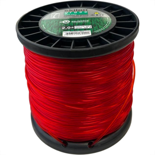 Fio De Nylon Para Aparador De Grama Equipesca Vermelho 2,0Mm X 138M - 500G