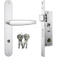 Fechadura Stam Estreita Externa Alavanca Tetra Chave Espelho Inox - 600/33
