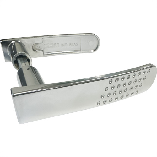 Macaneta Para Porta Alavanca Stam Cromada Reta 21