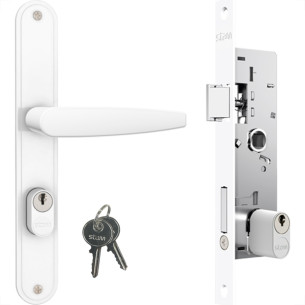 Fechadura Stam Externa Alavanca Espelho Branco - 601/33