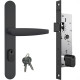 Fechadura Stam Externa Alavanca Espelho Preto Fosco - 601/33