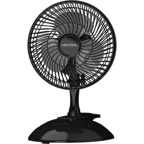 Ventilador De Mesa Mini 20Cm Com Garra Ventisol Preto 20Cm. 220V. - 19134