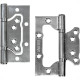 Dobradica Porta Guepar 4'' X 3'' X 2,5Mm Aco Inox Natural Cartela 3 Pecas Com Parafuso