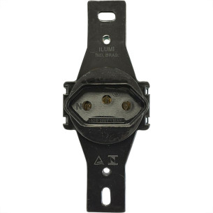 Conjunto Ilumi Stylus Preto Sem Placa 1 Tomada Redonda 2P+T. 10A. - 201440/0