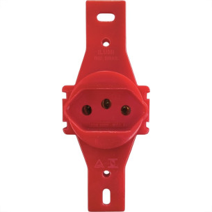 Conjunto Ilumi Stylus Vermelho Sem Placa 1 Tomada Redonda 2P+T. 20A. - 20149/0