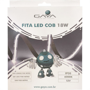 Fita De Led Gaya Cob 18W. Ip20 - 6000K - 1800 Lumens Por Metro - 5M - 9371