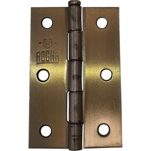 Dobradica Rocha Ferro Colonial Polido 3'' - Kit C/24 Pecas