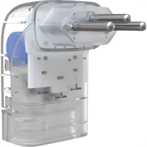 Plug Protetor Dps Iclamper 90º 2 Polos + Terra 10A. Transparente