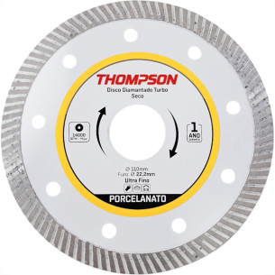 Disco Diamantado Thompson Turbo Porcelanato 115Mm X 22,2Mm - 1817
