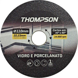 Disco Diamantado Thompson Porcelanato Vidro 115Mm X 22,2Mm Com Adaptador 20Mm - 1946