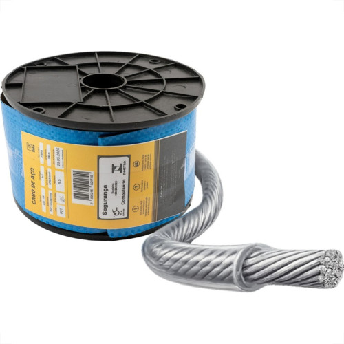 Cabo Aco Galvanizado Plastificado Eda Incolor 3/32'' - 200M