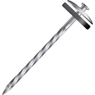 Prego Telheiro Ws Galvanizado Ardox  18X36 (3,40X83mm) Pacote 1/2Kg