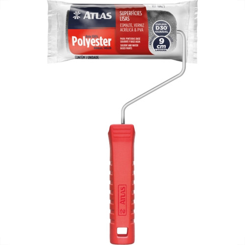 Rolo De Espuma Atlas 9Cm Cinza - 406/9 - Kit C/6 Pecas