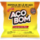 Esponja De La De Aco - Aco Bom - Pacote Com 8 Pecas - Kit C/12 Pacotes