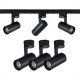 Trilho Eletrificado Elgin Com 3 Spots 7W. Preto 3000K.