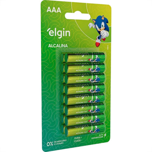 Pilha Elgin Alcalina Aaa Palito Cartela Com 16 Pecas - 82352