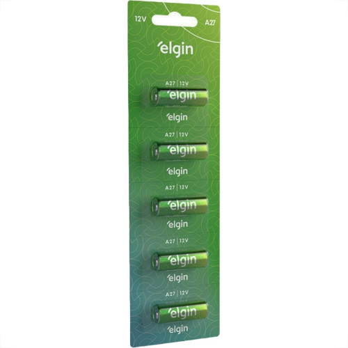 Pilha Elgin Alcalina Bateria A27 Com 5 Pecas - 82196