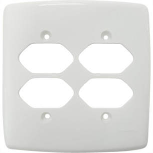 Placa Conjunto Dicompel Monaco Branca 4X4 - 4 Tomadas - Dc-7400/79