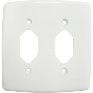Placa Conjunto Dicompel Monaco Branca 4X4 - 2 Tomadas - Dc-7400/82