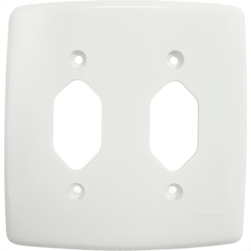 Placa Conjunto Dicompel Monaco Branca 4X4 - 2 Tomadas - Dc-7400/82