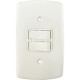 Conjunto Dicompel Monaco Branco Com Placa 4X2 - 2 Simples - Dc-7100/9