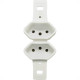 Conjunto Dicompel Monaco Branco Sem Placa 2 Tomadas 2P+T 10A. Branco - Dc-7300/16
