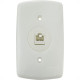 Conjunto Dicompel Monaco Branco Com Placa 4X2 - 1 Tomada Rede Rj45 - Dc-7300/27