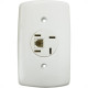 Conjunto Dicompel Monaco Branco Com Placa 4X2 - 1 Tomada Telefone Rj11 - Dc-7300/18