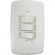 Conjunto Dicompel Monaco Branco Com Placa 4X2 - 3 Simples - Dc-7100/15