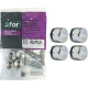Botao Frances Sforplast Abs Cromado Com Bucha Parafuso Cartela Com 4 Pecas