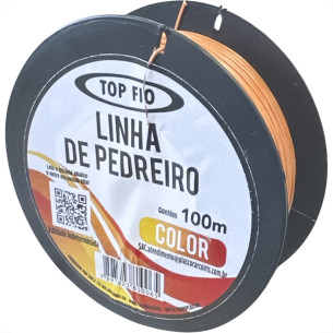 Linha Para Pedreiro 1 Fio Top Fio Laranja 100M