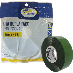 Fita Dupla Face Guepar Profissional Transparente - 3,4Kg - 19Mm X 20M - 07815