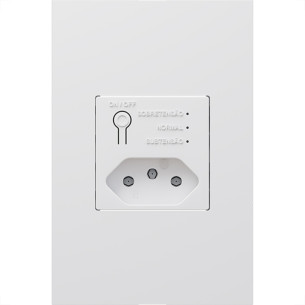 Conjunto Qualitronix Branco Tomada Com Dps Protector Linha Informatica - 0101026Br