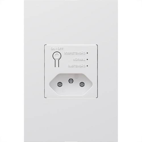 Conjunto Qualitronix Branco Tomada Com Dps Protector Linha Informatica - 0101026Br