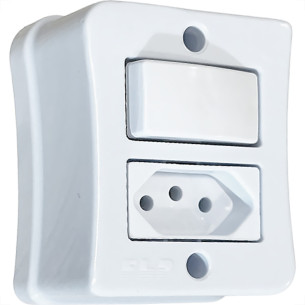 Sistema Box Flp Viena 1 Simples + 1Tomada 2P+T. 10A. - 1430601