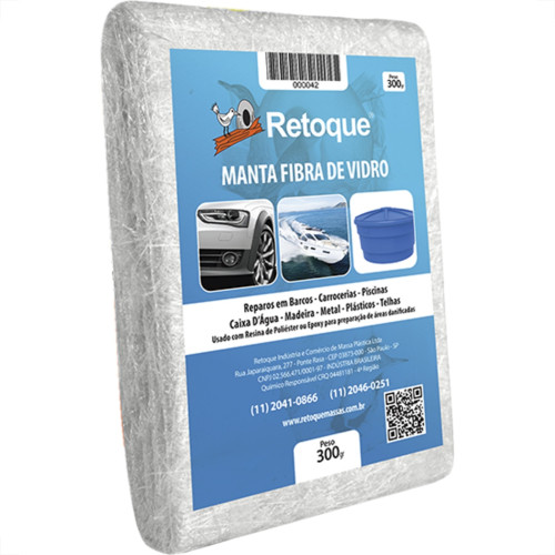 Manta De Fibra De Vidro Retoque 300Gr