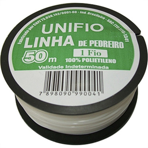 Linha Para Pedreiro Trancada Unifio 50M - Kit C/12 Pecas Linha Para Pedreiro Trancada Unifio 50M - Kit C/12 Pecas