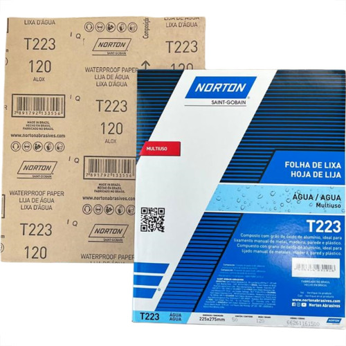 Lixa D Agua Norton 120 - Kit C/50 Pecas Lixa D Agua Norton 120 - Kit C/50 Pecas