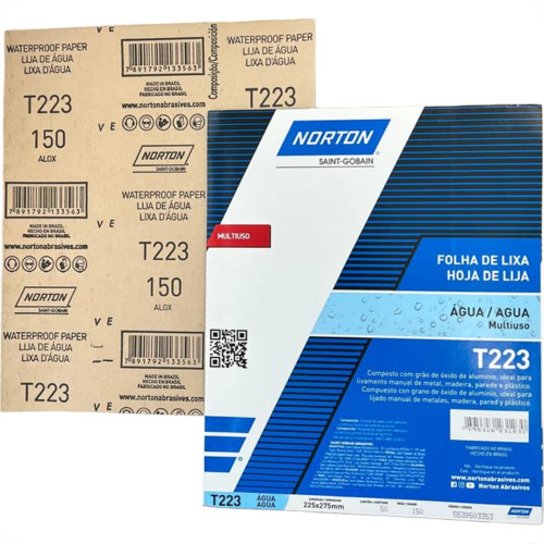 Lixa D Agua Norton 150 - Kit C/50 Pecas Lixa D Agua Norton 150 - Kit C/50 Pecas