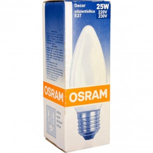 Lampada Vela Lisa Osram Silica 25Wx220V. . / Kit C/ 5 Peca