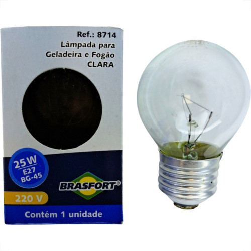 Lampada Para Geladeira/Fogao/Lustre Brasfort 25Wx220V. Clara Lampada Para Geladeira/Fogao/Lustre Brasfort 25Wx220V. Clara