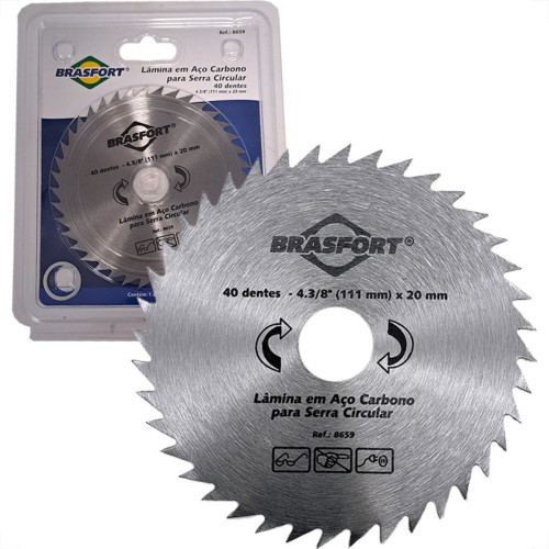 Serra Circular Aco Carbono Brasfort 4.3/8''X40 Dentes Serra Circular Aco Carbono Brasfort 4.3/8''X40 Dentes
