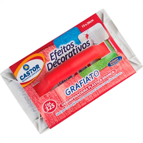 Desempenadeira Pvc Castor Grafiato 15 X 26Cm - 325